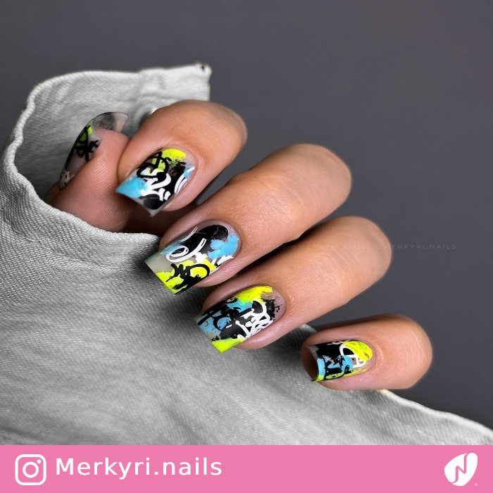 Graffiti Walls-inspired Nails